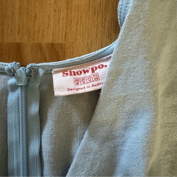 Showpo. Tie Front Mini Dress - Picture 4 of 4